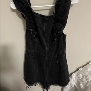 Black Denim Free People Romper